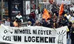 Manifestation en faveur des mal-logés à Paris le 11 novembre 2007