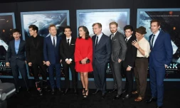 L'équipe du film Dunkerque, du réalisateur britannique Christopher Nolan, le 18 juillet 2017 à New York