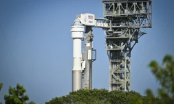 La fusée de ULA Atlas V avec le vaisseau Starliner à son sommet, le 3 juin 2024 à Cap Canaveral en Floride