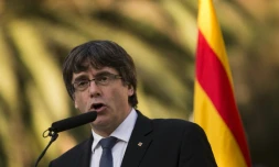 Tous les regards en Espagne sont de nouveau braqués sur le dirigeant séparatiste catalan Carles Puigdemont, ici le 15 octobre 2017 à Barcelone