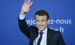 Emmanuel Macron le 25 février 2017 à Saint-Priest-Taurion