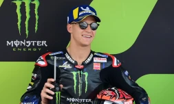 Fabio Quartararo (Yamaha) auteur de la pole position au GP de Catalogne, à Montmelo, le 5 juin 2021