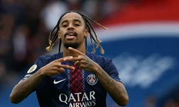 Bradley Barcola, auteur d'un doublé pour le PSG face à Lens, le 14 septembre 2025 au Parc des Princes