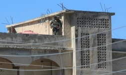 Un membre des forces de sécurité syriennes dans la ville de Soueida, le 16 juillet 2025