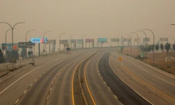 La ville de West Kelowna, en Colombie-Britannique, vidée de ses habitants, le 21 août 2023