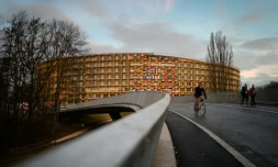 Vue générale du village olympique des JO d'hiver de la Jeunesse à Lausanne, le 4 janvier 2020