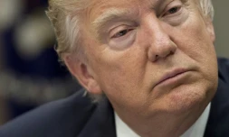 Donald Trump, lors d'une rencontre avec des professeurs à la Maison Blanche, le 14 février 2017