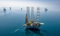 Image fournie par le géant saoudien Aramco, montrant ses gisements, le 20 mars 2018