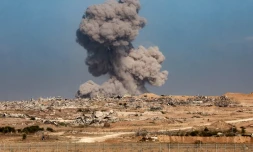 Bombardement israélien sur la bande de Gaza, vu depuis Israël le 30 septembre 2025