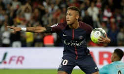 L'attaquant du PSG, la star brésilienne Neymar, buteur face à Toulouse au Parc des Princes, le 20 août 2017