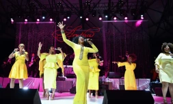 Un concert a rendu hommage à Aretha Franklin à la veille de ses funérailles, le 30 août 2018 à Detroit 