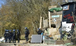 Evacuation du bois Lejuc (Meuse) par les gendarmes, le 22 février 2018