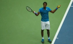 Gaël Monfils lors de sa défaite face à Novak Djokovic en demi-finale de l'US Open