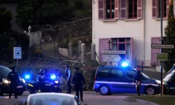 Un convoi de gendarmerie arrive à Pont-de-Beauvoisin, le 24 septembre 2018