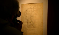 Le dessin de Michel-Ange, "Le Sacrifice d'Isaac" exposé à Rome aux Musées du Capitole, le 21 avril 2017