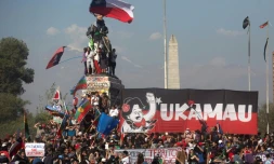 Manifestation antigouvernementale à Santiago du Chili, le 15 novembre 2019