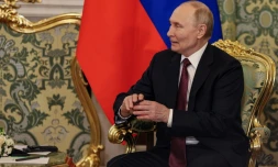 Vladimir Poutine au Kremlin, à Moscou, le 26 février 2025