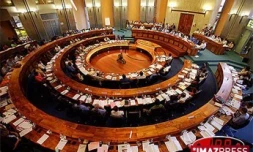 L'hémicycle du conseil général au Palais de la Source