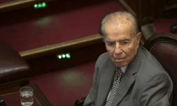 Carlos Menem, ex-président argentin et actuel sénateur, le 5 février 2020 à Buenos Aires