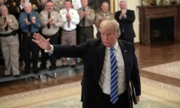 Le président Donald Trump a reçu une délégation de shérifs américains à la Maison Blanche le 5 septembre 2018