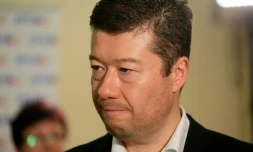 Le leader d'extrême droite tchèque Tomio Okamura le 21 octobre 2017 à Prague