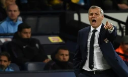 L'entraîneur de Lyon Bruno Genesio lors du match de Ligue des champions face à Manchester City le 19 septembre 2018