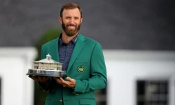 L'Américain Dustin Johnson vainqueur du Masters d'Augusta, le 15 novembre 2020
