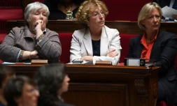 La ministre du Travail Muriel Pénicaud (C), à l'Assemblée nationale, le 3 octobre 2017