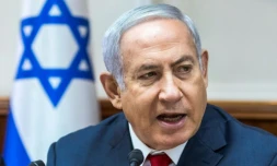 Le Premier ministre israélien Benjamin Netanyahu lors d'une réunion hebdomadaire de son gouvernement, le 12 août 2018 à Jérusalem
