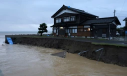 Inondations provoquées par des fortes pluies à Suzu, dans la préfecture d'Ishikawa, le 21 septembre 2024 au Japon