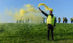 Un manifestant des "gilets jaunes", à Bordeaux, le 17 novembre 2018