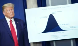 Le président américain Donald Trump s'exprime depuis la salle de presse de la Maison Blanche le 31 mars 2020