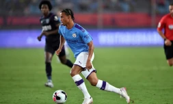 L'attaquant allemand Leroy Sané avec Manchester City lors d'un tournoi de pré-saison le 17 juillet 2019 à Nanjing
