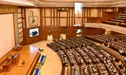 Des députés du Parlement birman réunis à Naypyidaw, le 16 mars 2026