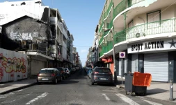 Une rue de  Pointe-à-Pitre, en Guadeloupe, reconfinée pour au moins trois semaines, le 30 juillet 2021