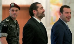 Le Premier ministre démissionnaire Saad Hariri au palais de Baabda, à Beyrouth, le 19 décembre 2019