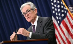 Le président de la Réserve fédérale américaine Jerome Powell lors d'une conférence à Washington le 30 juillet 2025