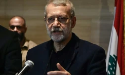 Ali Larijani, chef de l'appareil sécuritaire iranien, le 15 novembre 2024 à Beyrouth, au Liban