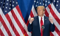 Donald Trump, lors d'un meeting de campagne Ă Richmond, en Virginie, le 2 mars 2024
