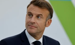 Le président français Emmanuel Macron à l'ouverture  du 19e Sommet de la Francophonie à Paris le 5 octobre 2024