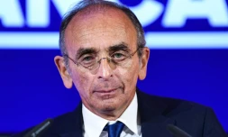 Le candidat d'extrême droite à la présidentielle Eric Zemmour lors d'un meeting à Saint-Quentin (Aisne), le 14 janvier 2022