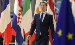 Le chancelier autrichien Sebastian Kurz au sommet européen, le 29 juin 2018 à Bruxelles