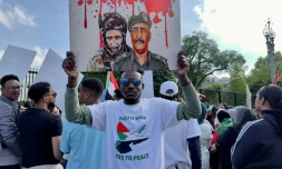 Manifestants anti-guerre au Soudan à Washington, le 29 avril 2023