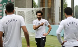 L'attaquant égyptien Mohamed Salah à l'entraînement, le 16 juin 2018 à Groznt