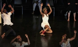 Répétition du spectacle "Kalakuta Republik", du danseur Serge Aimé Coulibaly, le 10 mars 2017 à Lyon