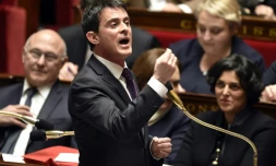 Le Premier ministre  Manuel Valls le 30 mars 2016 à l'Assemblée nationale