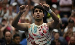 L'Espagnol Carlos Alcaraz s'st qualifié pour les quarts de finale de l'US Open en battant l'Italien Matteo Arnaldi le 4 septembre 2023 à New York