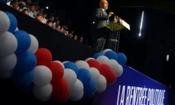 Le président de LR Eric Ciotti lors de sa rentrée politique au Cannet, dans les Alpes-Maritimes, le 27 août 2023