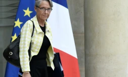 La ministre des Transports Elisabeth Borne, sur le perron de l'Élysée, le 22 septembre 2017