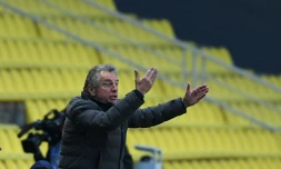 L'entraßneur de Nantes Christian Gourcuff lors d'un match contre Strasbourg, le 6 décembre 2020 à La Beaujoire
